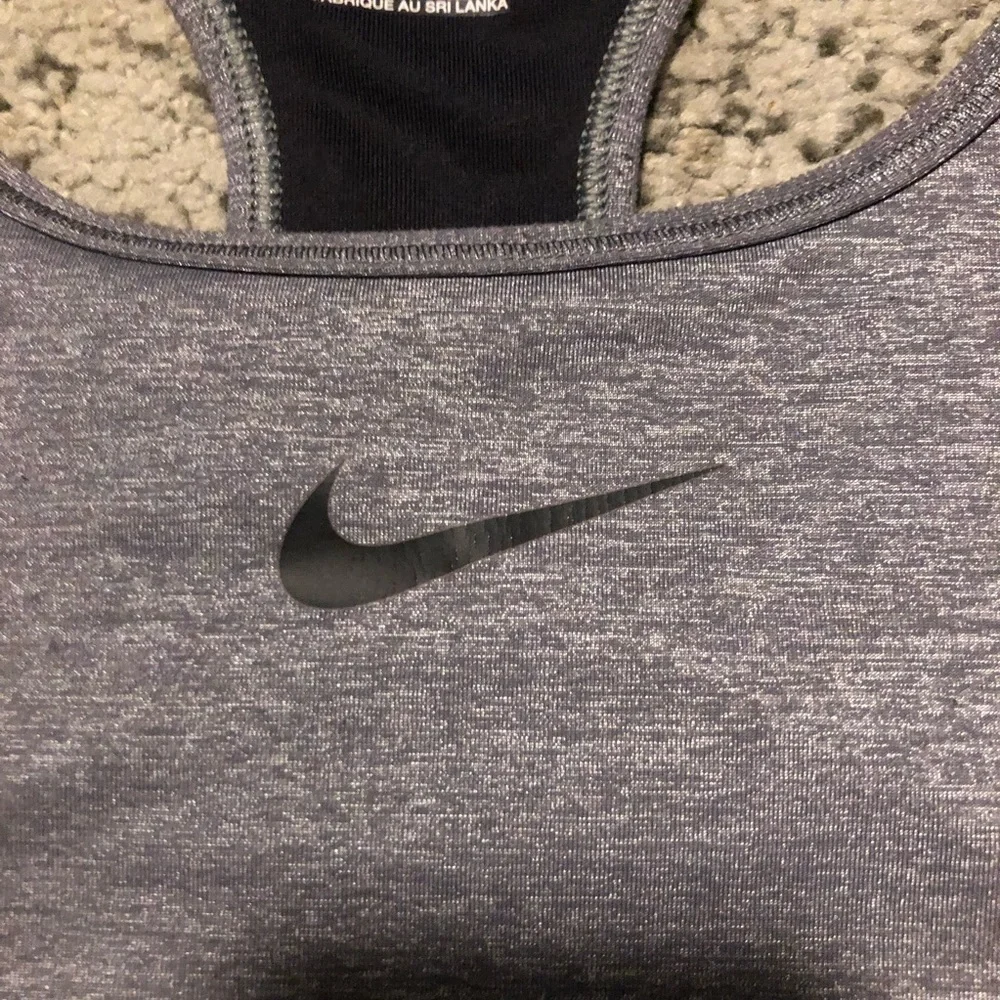 NikeFit Dry Gray & Black Sports Bra Size Medium